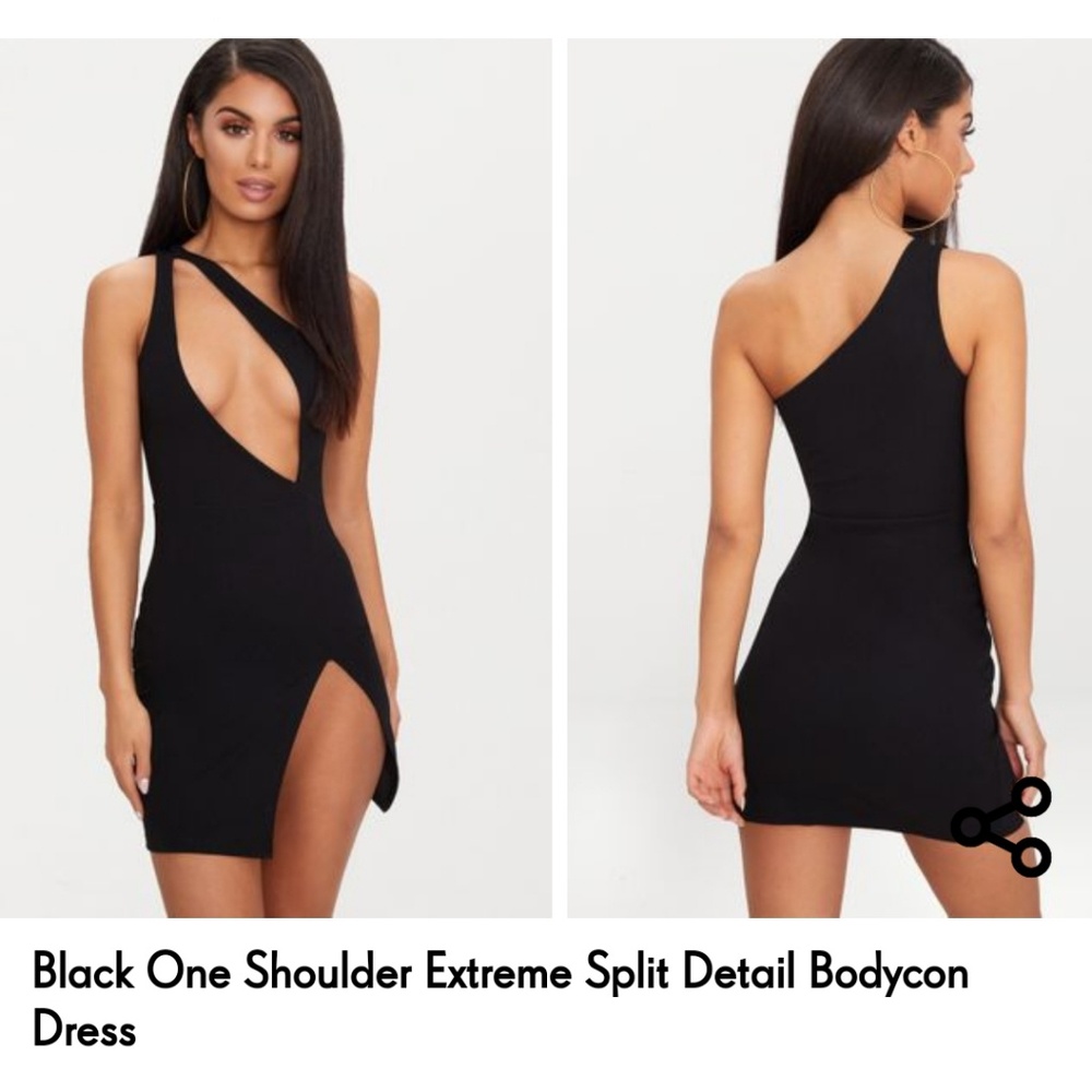 Black prettylittlething mini dress